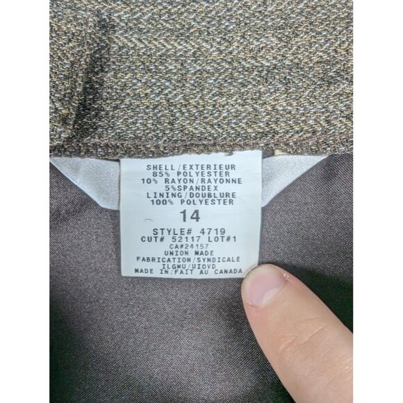 Vintage Maxi Skirt Size 14 Academia Preppy Tweed Herringbone A Line Canada Made - Picture 4 of 6